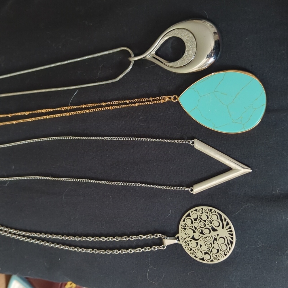 Lot of costume jewelry 3 silver and one gold